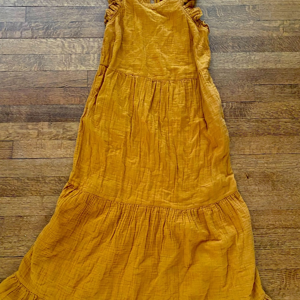 Universal thread women's long dress XS with pockets. Rust orange
